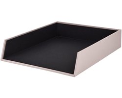 Rössler SOHO A4 Brievenbak | A4 Documentenbak | Bureau-organizer | Stapelbare opbergvakken | Bureau-accessoires | 32 x 26 x 6 cm | 1 stuk | Kleur: Roze | Poeder