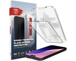 Rosso Screenprotector Geschikt voor iPhone 16 Pro | 9H Tempered Glass | Beschermglas | Glasplaatje | Case Friendly | Installatietray | Geen luchtbellen & stof | Eenvoudige montage