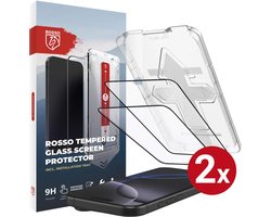 Rosso Screenprotector Geschikt voor iPhone 16 Pro | 9H Tempered Glass | Beschermglas | Glasplaatje | Case Friendly | Installatietray | Geen luchtbellen & stof | Eenvoudige montage | 2-Pack