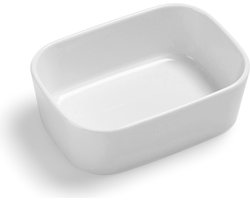 Rosti Modula Ovenschaal – Ovenschotel – Versterkt Porselein – Hittebestendig tot 350 Graden – Geschikt voor Oven en Vriezer – Vaatwasmachinebestendig – Scandinavisch Design – Wit – 15 x 11 x 5 cm