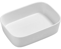 Rosti Modula Ovenschaal – Ovenschotel – Versterkt Porselein – Hittebestendig tot 350 Graden – Geschikt voor Oven en Vriezer – Vaatwasmachinebestendig – Scandinavisch Design – Wit – 25 x 18 x 6,5 cm