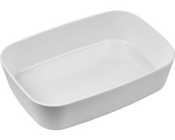 Rosti Modula Ovenschaal – Ovenschotel – Versterkt Porselein – Hittebestendig tot 350 Graden – Geschikt voor Oven en Vriezer – Vaatwasmachinebestendig – Scandinavisch Design – Wit – 35 x 25 x 8 cm