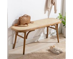 Rotan Bank Ottomaanse Zitting Houten Hal Keuken Hoekbank