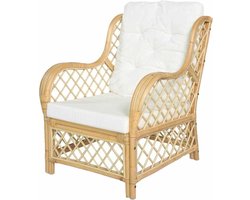 Rotan Fauteuil - Relaxstoel Loungestoel - Ontspannen in de woonkamer - Met comfortabel kussen