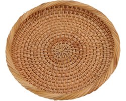 Rotan Fruitschaal - Handgevlochten Serveerschaal - Keuken Decoratie - Traditioneel Handgeweven - Ronde Vorm - Natuurlijk