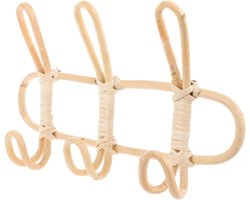 Rotan Haak - Wanddecoratie Haken - Opbergen en Decoreren - Natuurlijke Stijl - 395 cm - Khaki