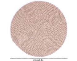 Rotan Isolatie Pads 9.5 inch - Handgeweven Onderzetters voor Kopjes, Borden en Pannen - Hittebestendige Eetkamer en Keuken Accessoires