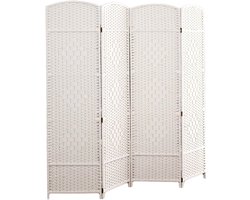 Rotan kamerverdeler - Vouwscherm ruimtescheider - Privacy creëren - Handgeweven panelen - 3-6 panelen - Houtkleur
