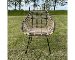 Rotan Kuipstoel Licht Bruin - 65x55xH80 cm