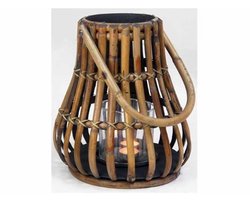 Rotan Lantaarn - 28 × 30 cm - Bruin