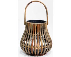 Rotan Lantaarn - 37 × 35 cm - Bruin