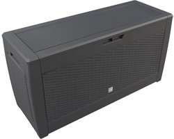 Rotan-look Kussenbox 310 Liter - Rolbare Tuinopbergbox voor Kussens en Tuinaccessoires