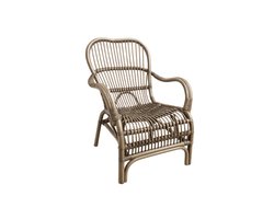 Rotan Loungestoel Grey - 80x67x86 cm - Relaxstoel - Rotan Tuinstoel