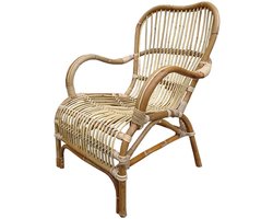 Rotan Loungestoel Naturel - 67x80xH86 cm