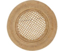 Rotan Onderborden - Decoratieve Borden - Tafel Decoratie - Handgemaakt Dubbel Weefsel - 33cm Diameter - Natuurlijk