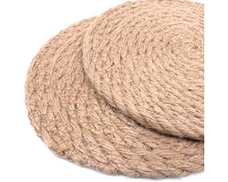 Rotan Onderzetters voor Kopjes en Borden - Geïsoleerde Handgeweven Pads voor Hete Pannen - Eetkamer en Keuken Accessoires met Natuurlijke Look