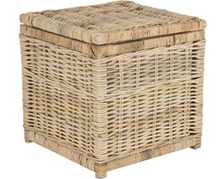 Rotan Opbergmand Vierkant - Naturel - 30x30x30 cm