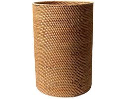 Rotan Prullenbak - Papierbak Mand - Ruimte Opruimen - Handgeweven Ontwerp - 10L - Natuurlijk