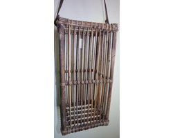 Rotan Rustieke Mand/ Kaarsenhouder - LxB - 50x25cm