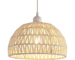 Rotan samengestelde Hanglamp- Verstelbare hoogte-E27 Hanglamp-1,2m (lichtbron niet inbegrepen)