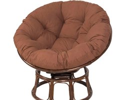 Rotan Schommelkussen - Stoelkussen Rond - Buiten Ontspannen - Verdikt Met Riemen - 686 x 686 cm - Koffie