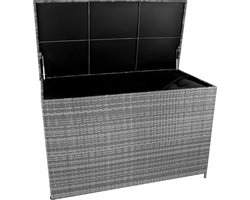Rotan Tuin Opbergbox Kussenbox 996 L Grijs Grote Rattan Kist Hoes Buiten Terras