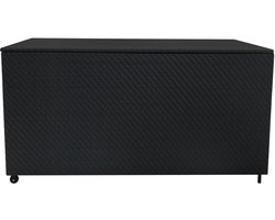 Rotan Tuin Opbergbox Zwart Groot Kussenbox 700L Buiten Terras