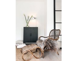 Rotan Voetenbank - 46x58xH33 cm