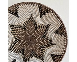 Rotan Wanddecoratie Rond Emy Ø40cm - Wandbord Bali - Muurdecoratie Woonkamer - Bohemian Wandschaal - Ibiza stijl - Boho