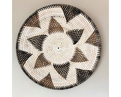 Rotan Wanddecoratie Rond Lana Ø40cm - Wandbord Bali - Muurdecoratie Woonkamer - Bohemian Wandschaal - Ibiza stijl - Boho