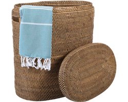 Rotan wasmand Ela met deksel
