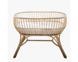 Rotan Wieg 90×85×57 cm – Inclusief Matras – Handgemaakt & Natuurlijk – Vâqoure