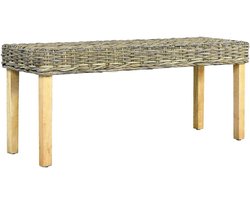 Rotan Zitbank - Halbank Keukenbank - Zitcomfort Creëren - Natuurlijke Charme - 110 x 35 x 45 cm - Natuurlijk