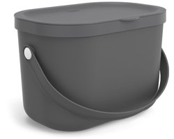 Rotho - Afvalbak - Compostemmer - biologische afvalbakje - 3,2 L - Antraciet