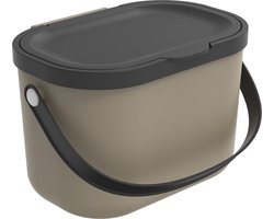 Rotho Albula afvalscheiders - GFT afvalbak - 3,2L - gerecycled materiaal - cappucino