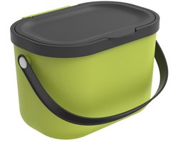 Rotho Albula afvalscheiders - GFT afvalbak - 3,2L - gerecycled materiaal - lime groen