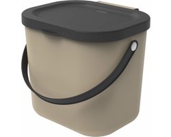 Rotho Albula afvalscheiders - GFT afvalbak - 6L - cappuccino