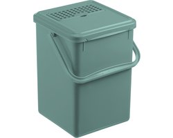 Rotho Bio compostemmer - GFT afvalbak 8L - BPA vrij - incl koolstoffilter - groen.