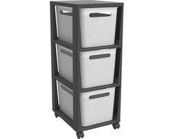 Rotho Brisen - design ladekast 3 x 16 L met wielen - Wit