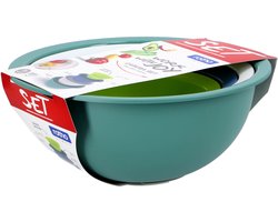 Rotho Caruba schalenset- 4 delige - 3 kommen 1 tot 4,8 l en 1 zeef 3L