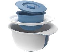 Rotho Fresh beslagkom - met spatdeksel - 4 liter - Horizon blauw