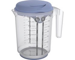 Rotho - mixbeker met spatdeksel - 1,5 l - fresh horizon blauw