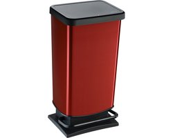 Rotho Paso pedaalemmer - prullenbak 40L - BPA vrij - rood metallic