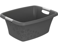 Rotho wasmand 25 liter flowers grey.