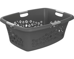 Rotho Wasmand Flowers 65 x 49 x 26 cm 50 l Kunststof Grijs