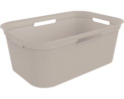 Rotho wasmand kunststof Brisen 41 liter cappuccino flexibel design.