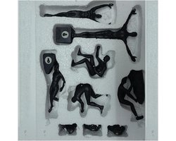 Rotsklimmen Man Beeldjes - Klimmer Sculptuur Set - Wanddecoratie - Industriële Stijl - 9 stuks - Multicolor