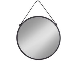 Round Wall Mirror - Decorative Mirror - Black Frame Mirror - Modern Style - Ø38cm