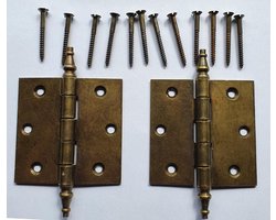 Roussel en Servais Meubelpaumelle 76x76 mm ijzer gebruneerd per 2 stuks inclusief schroeven