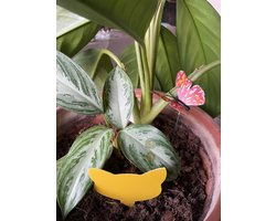 Rouwvliegvanger - Fruitvliegvanger - Rouwvliegjes bestrijden - Fruitvliegjes bestrijden - Varenrouwmug - Fruitvlieg - Plakstrips - Vangkaarten - Vangplaten - Insectenval - Insectenvanger - 10 Stuks - Kat